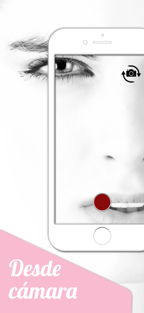 Calca app - Calca app camera mode showing a face photo for tracing and drawing