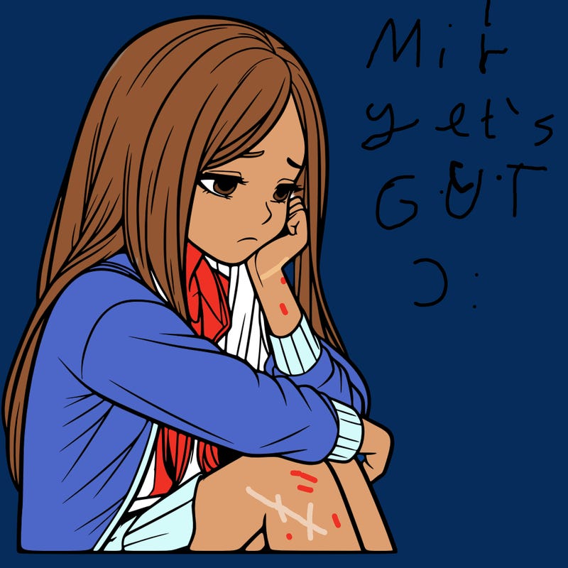a realistic girl with depression
