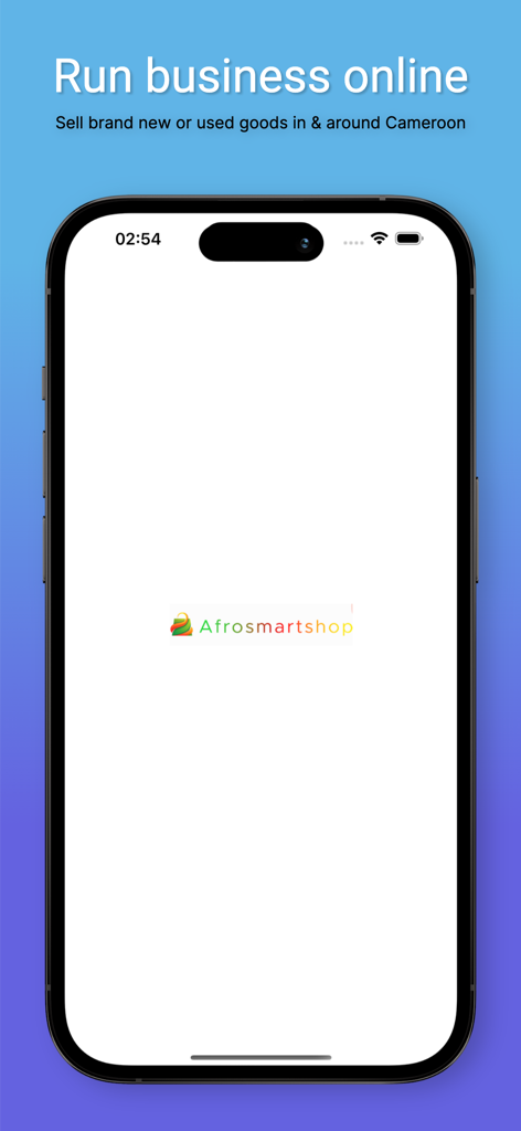Afrosmartshop Cameroon - Afrosmartshop onboarding screen to run business online and sell goods in Cameroon