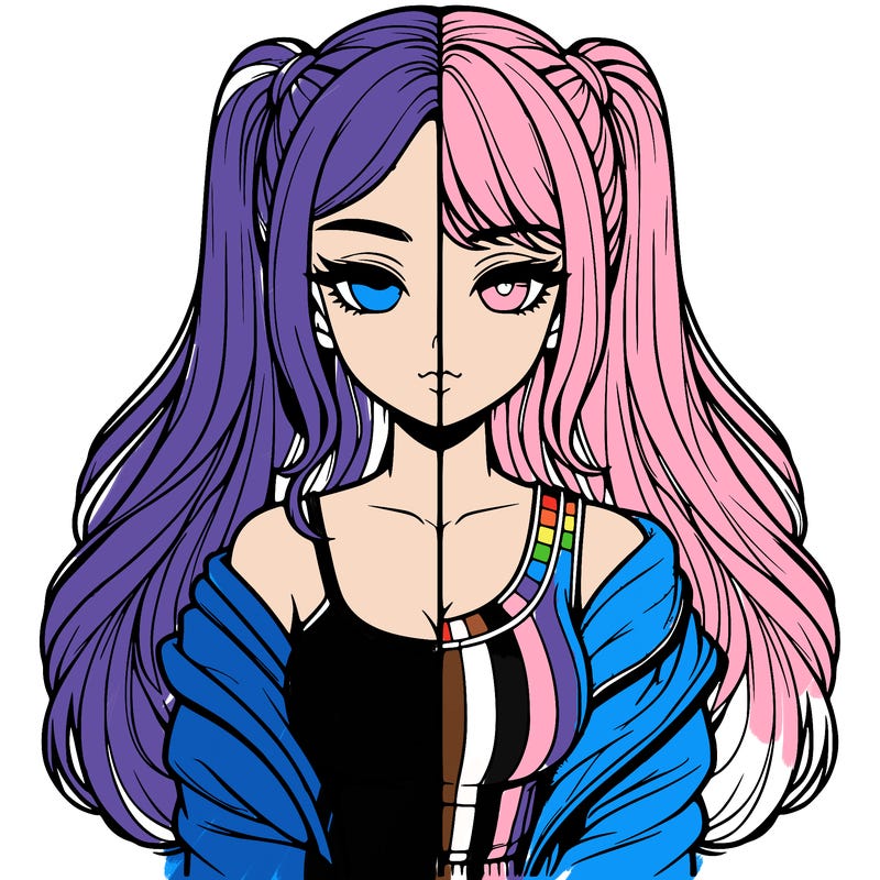 realistic girl split
