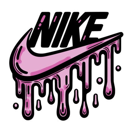 dripping nike logo