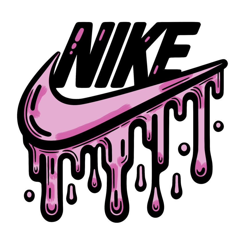 dripping nike logo