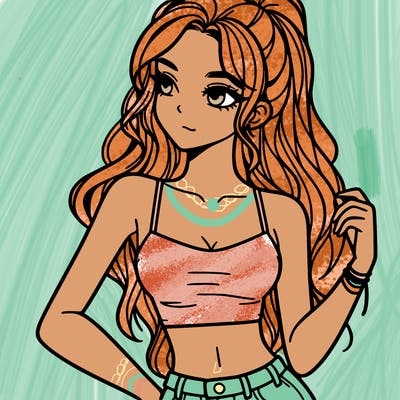 girl in crop top
