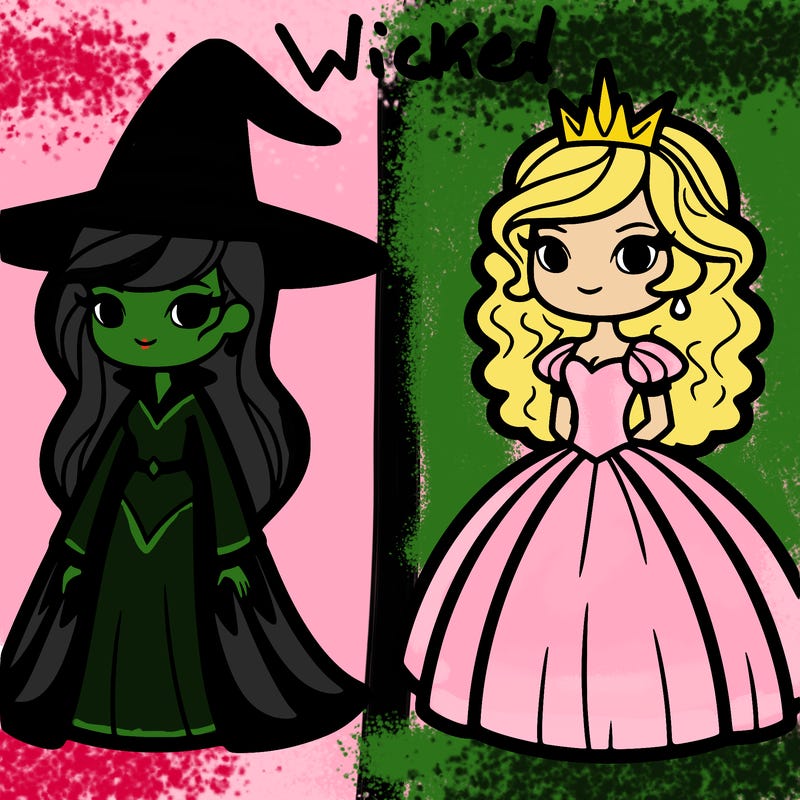 elphaba and glinda  from wicked