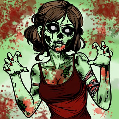 realistic zombie girl