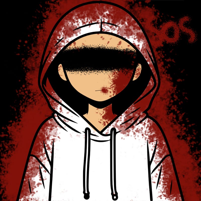 faceless girl in hoodie
