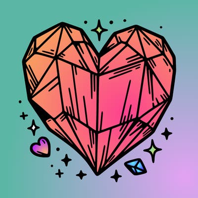crystal heart