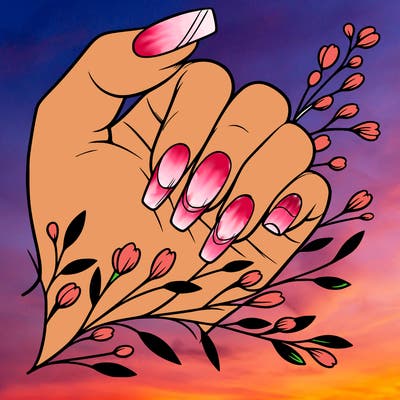 nails with french tip