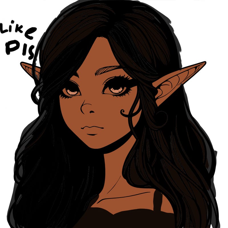 elf girl realistic dark fantasy