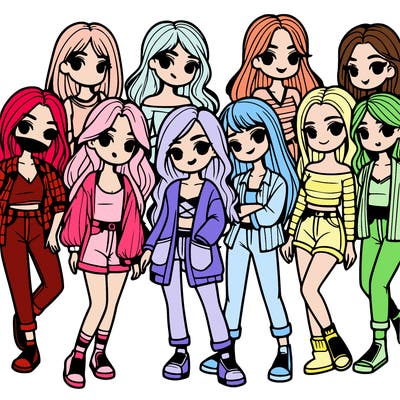 group of girls