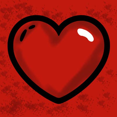 a blank heart