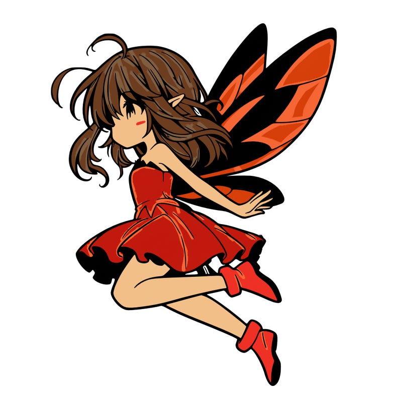 manga fairy flying