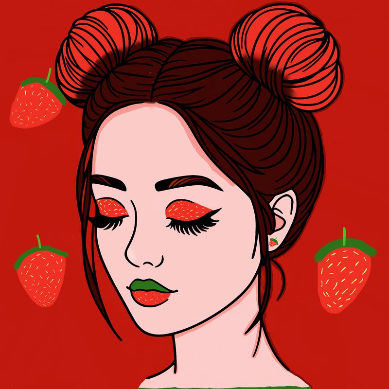 woman with hair buns