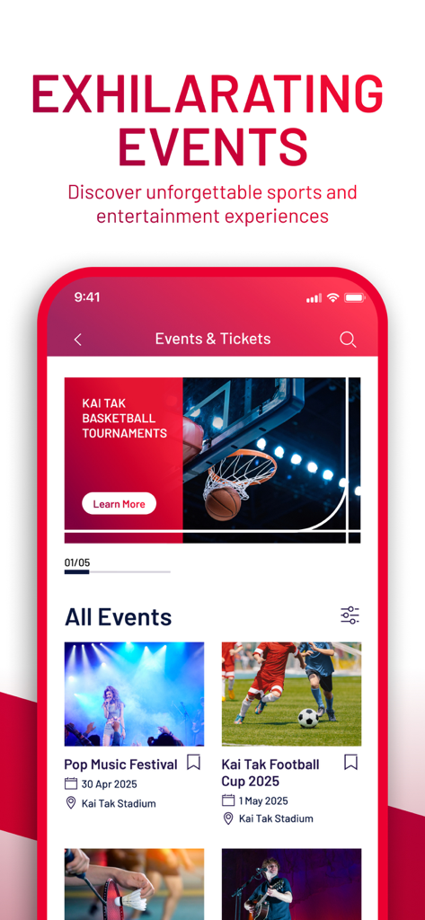 KTSP - KTSP mobile app events and tickets screen showing upcoming sports and entertainment listings