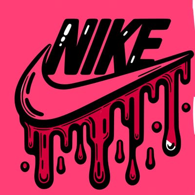 dripping nike logo
