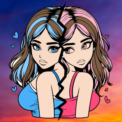 realistic girl split