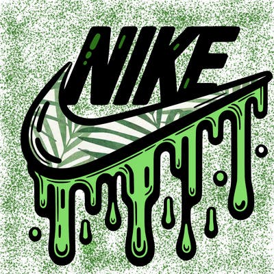 dripping nike logo