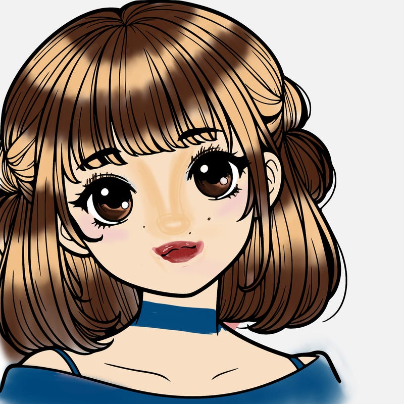 a realistic looking girl with bangs