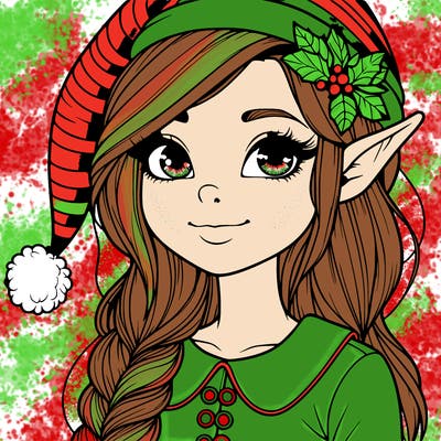 realistic girl christmas elf