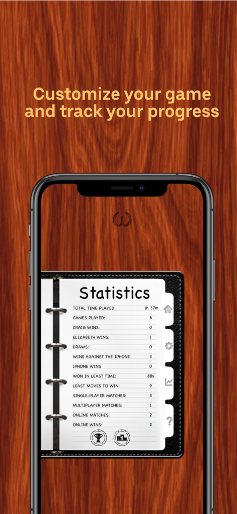 TicToe Fury - Tic Tac Toe - TicToe Fury app statistics screen showing game progress and win counts