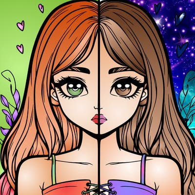 realistic girl split