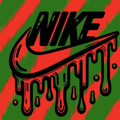dripping nike logo
