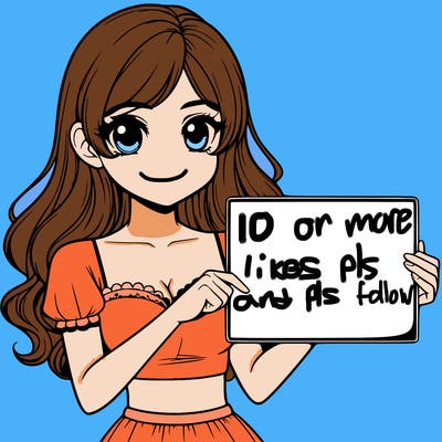 realistic pretty girl holding blank sign