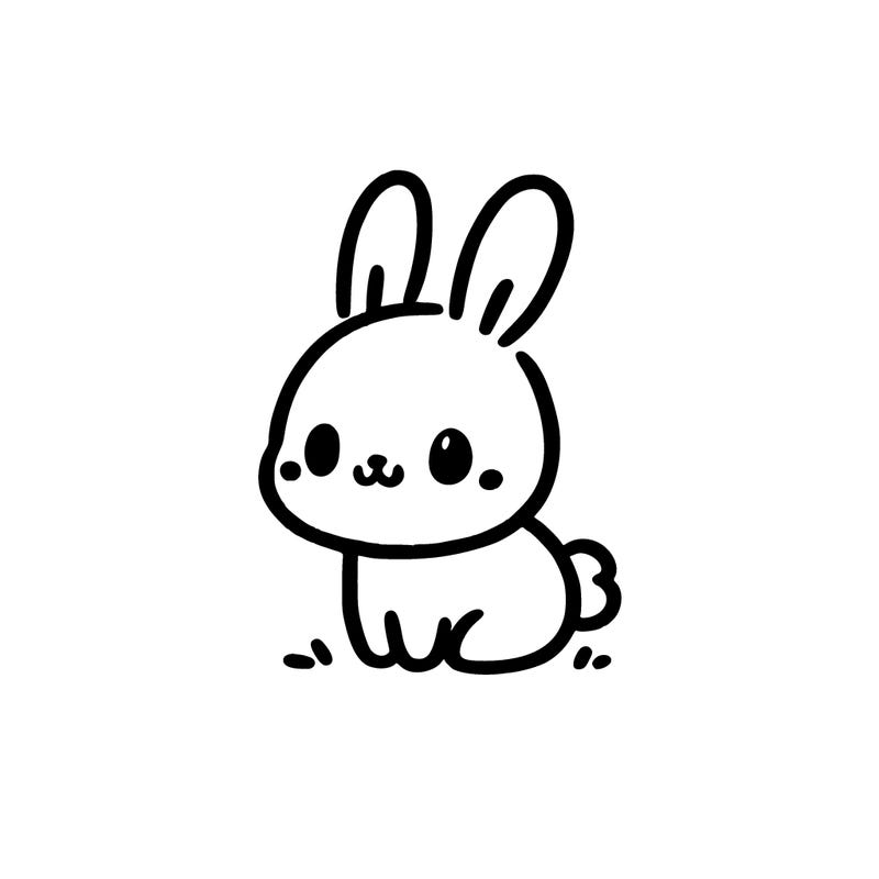 small drawing of bunny