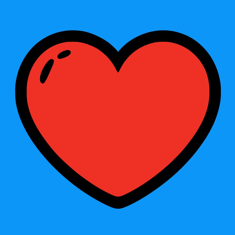 a blank heart