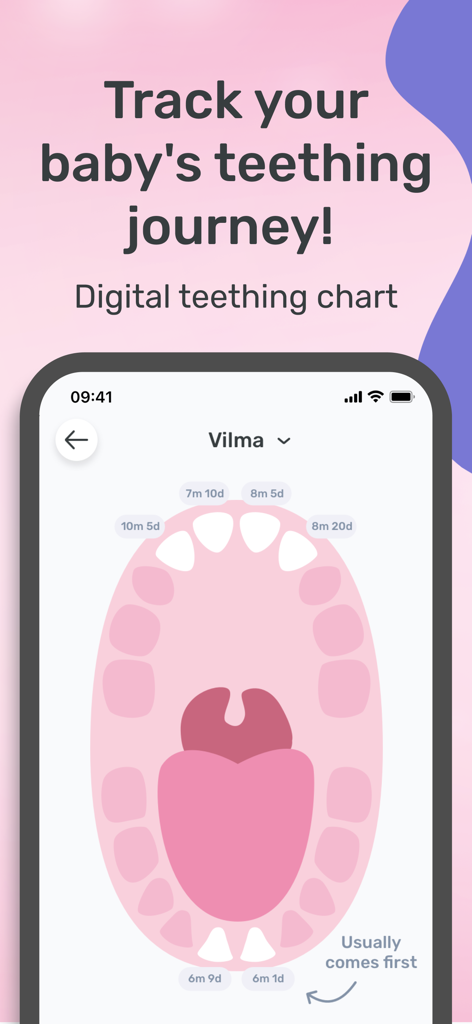 Baby Teeth Tracker | Preggers - Lifestyle App | MWM