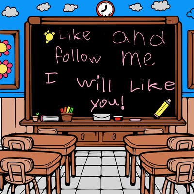 blank classroom board