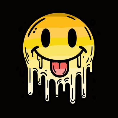 driping smiley face