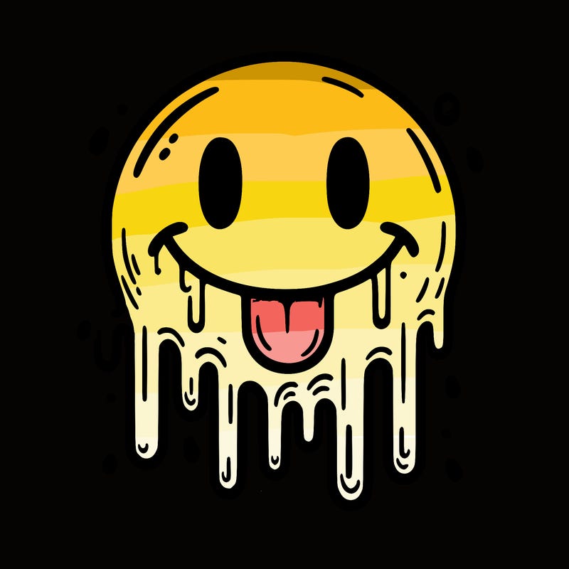 driping smiley face