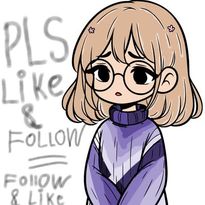 sad girl with glasses in a sweater