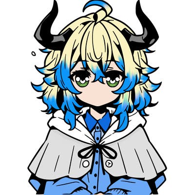 manga character with horns