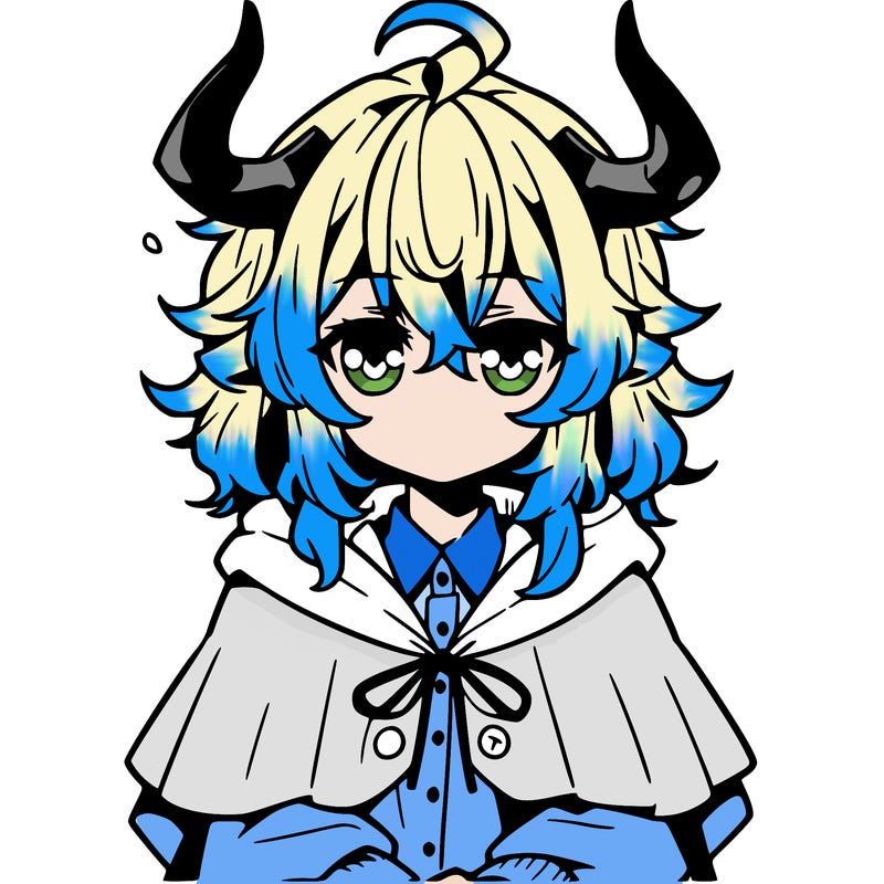manga character with horns