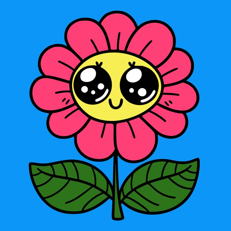 flower with eyes