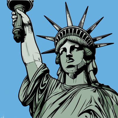 realistic statue of liberty