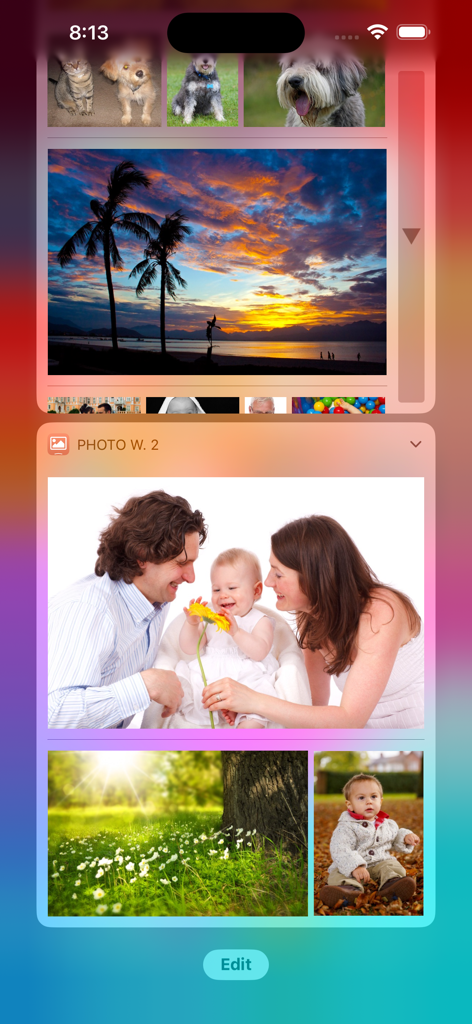 Photo Widget - iPhone-Bildschirm mit anpassbaren Foto-Widgets mit Familien- und Haustierbildern