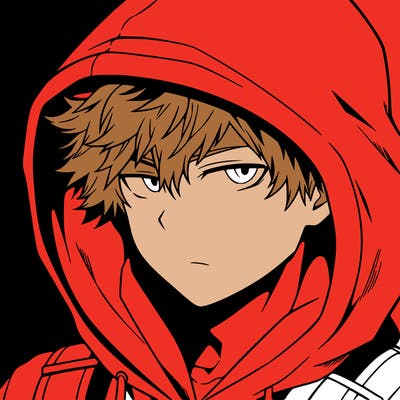anime guy in hoodie
