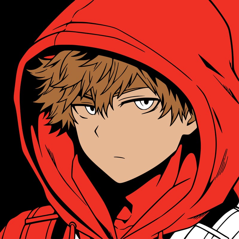 anime guy in hoodie