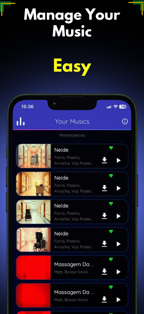 Music Creator AI - Advanced - Gérez votre bibliothèque musicale dans l'application Music Creator AI
