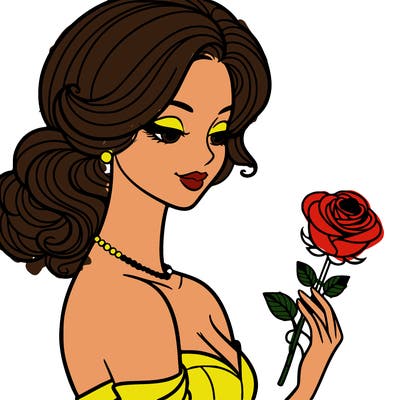elegant woman holding a rose