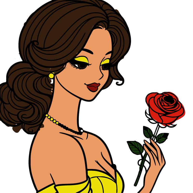 elegant woman holding a rose