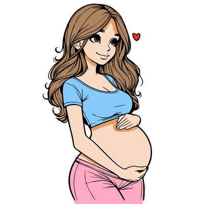 realistic pregnant girl