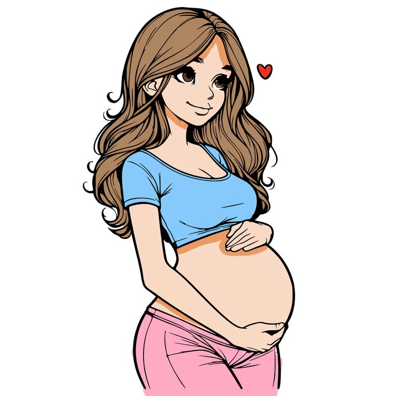 realistic pregnant girl