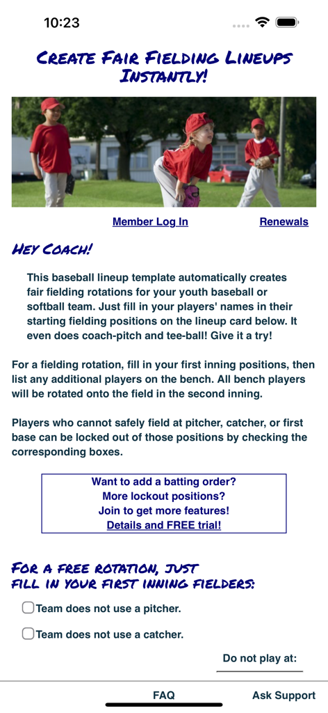 Baseball Fielding Rotation App - Sports App | MWM