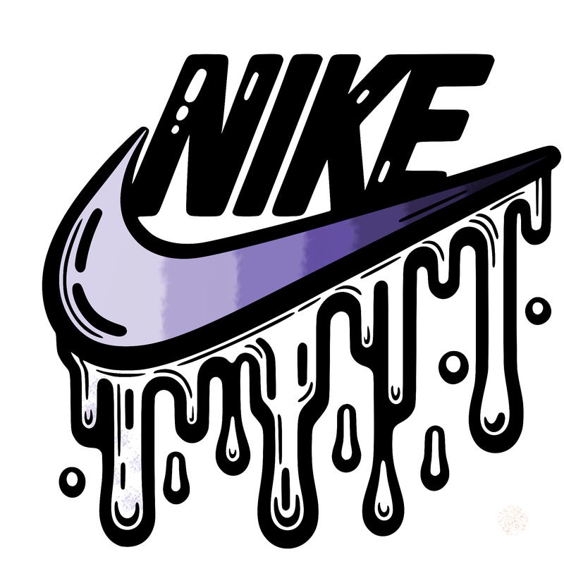 dripping nike logo