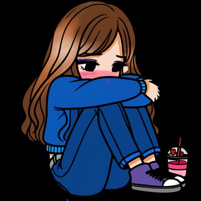 a girl  after a breakup