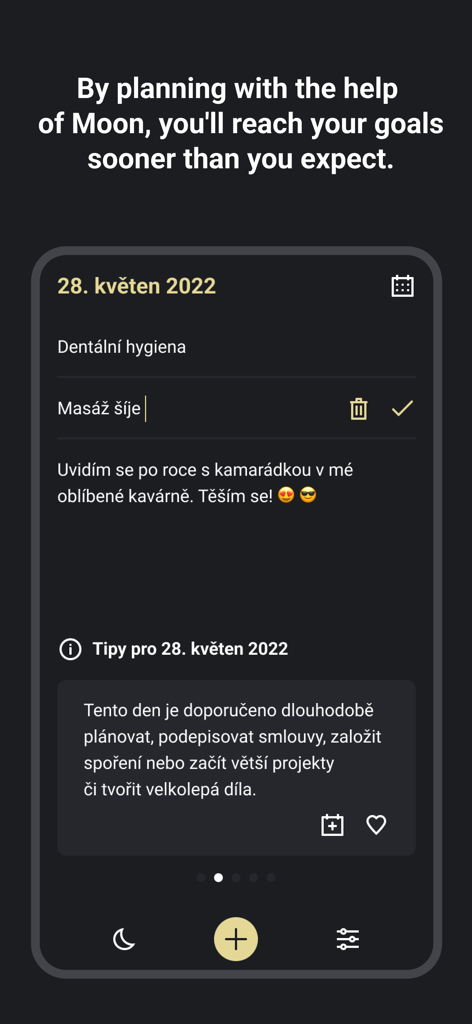 Lunarium: Diary & Calendar - Lunarium 앱 일일 일기 및 달 주기 계획 화면